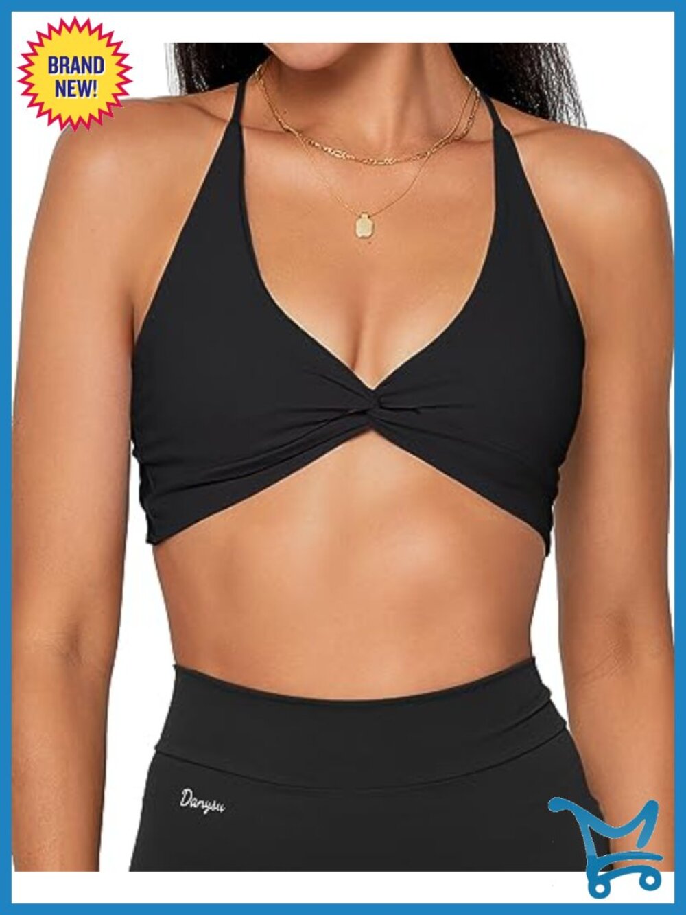 Backless Sports Bra Soft Padded Wirefree Strappy Bra